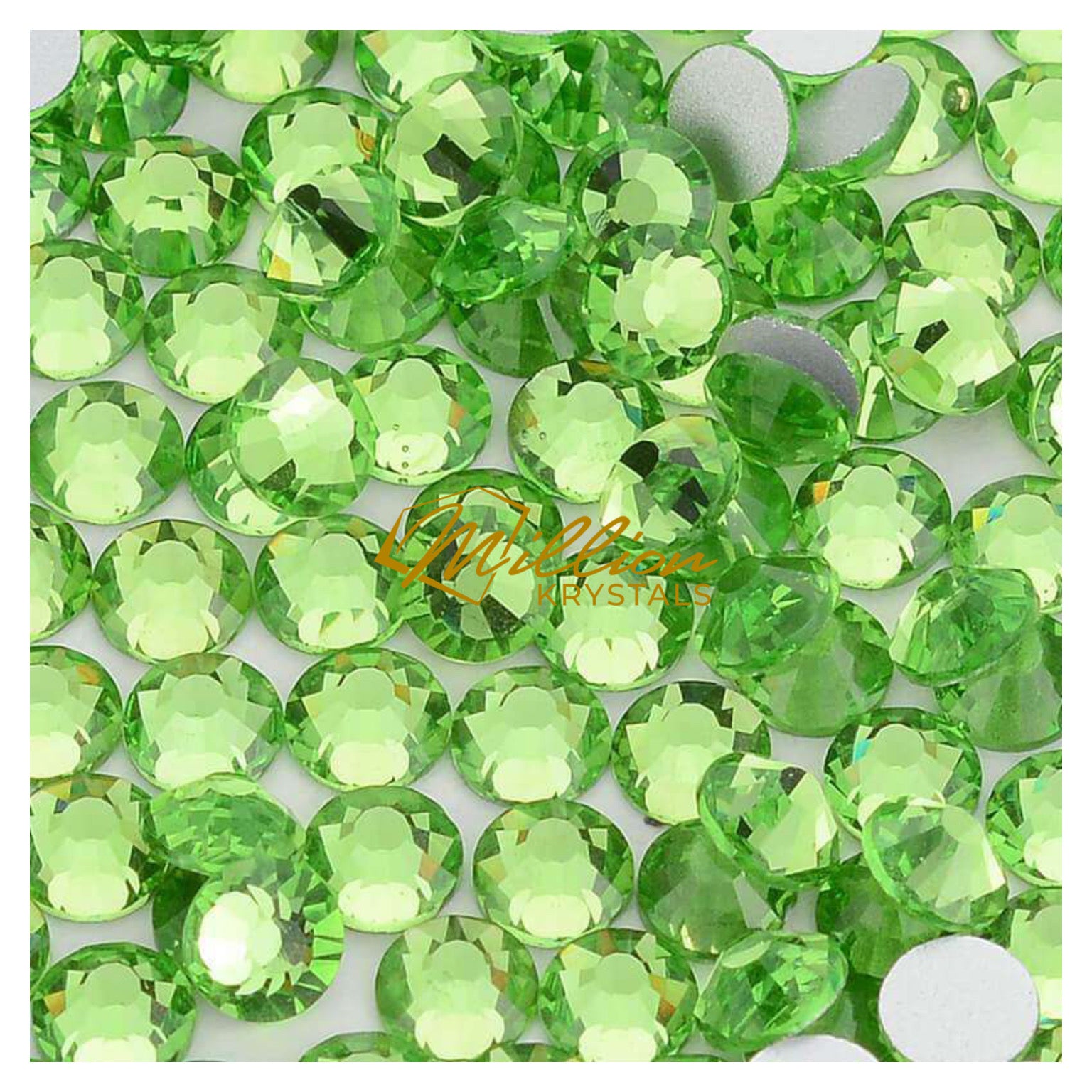 Light Peridot Glass Rhinestones