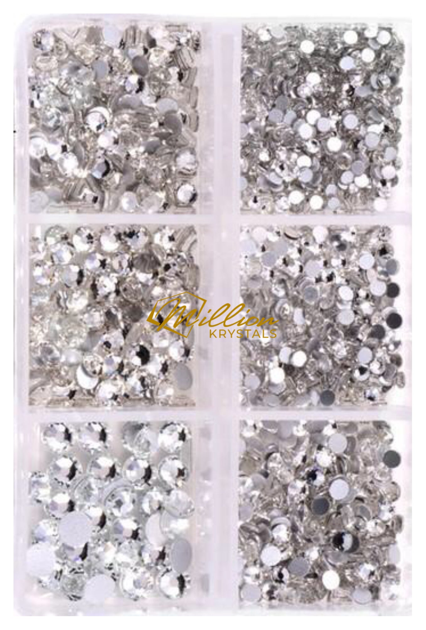 Crystal Glass Rhinestones Kit - Multi Sizes - High Quality