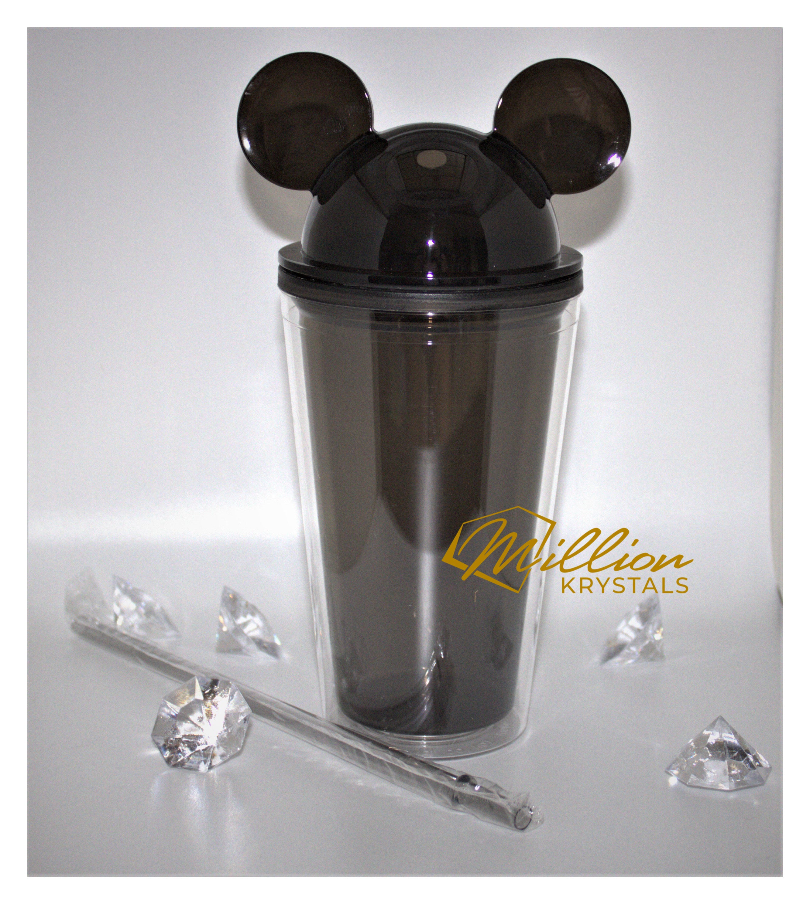 16 oz - Double Wall Mouse Ears Tumbler - Black