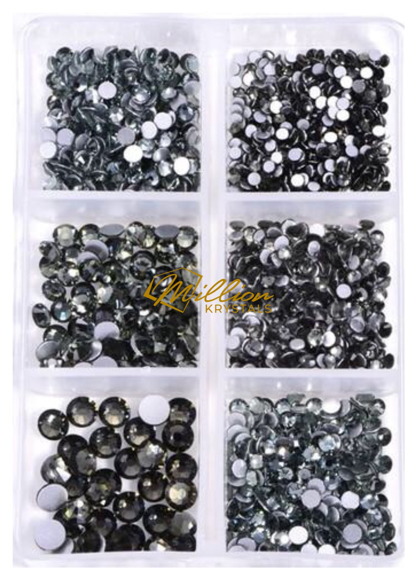 Black Diamond - Multi Sizes Glass Rhinestone Kit