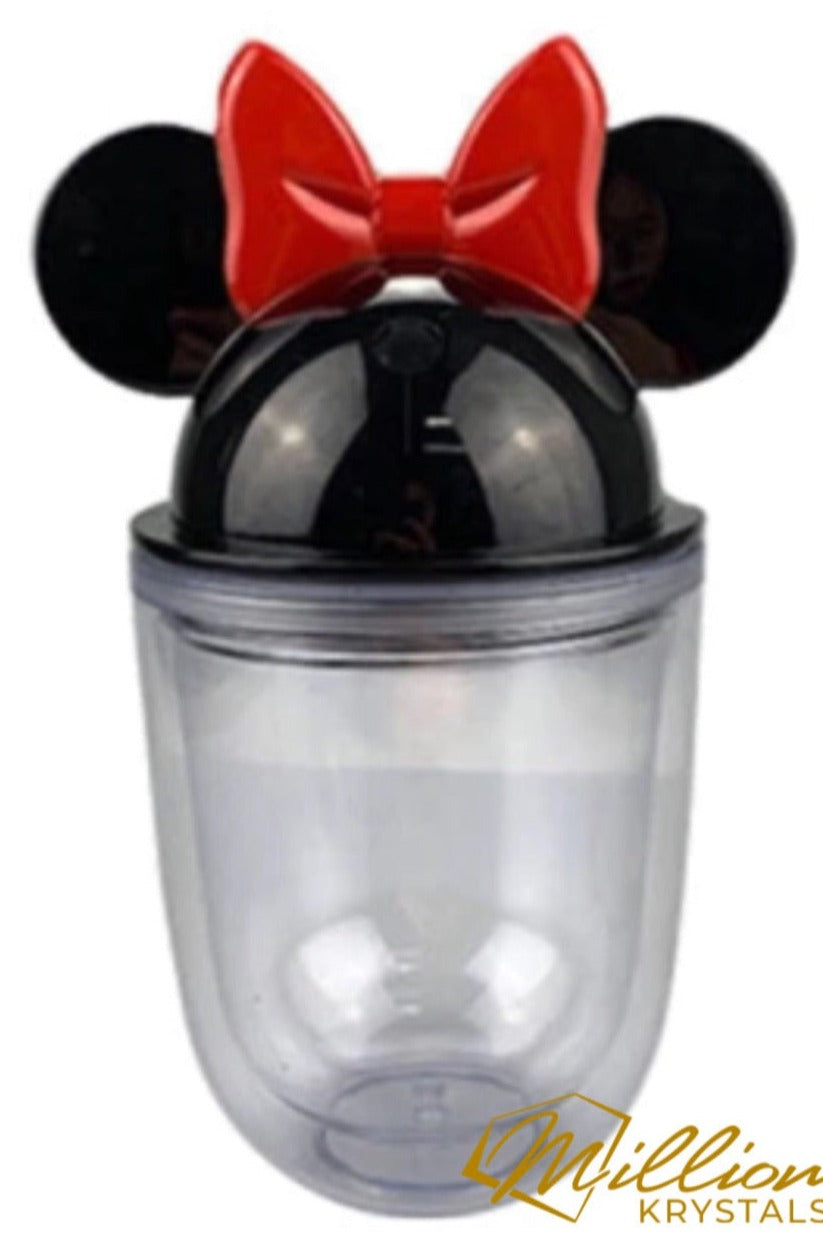 12 oz - Mini Double Wall Acrylic Domed Minnie Mouse Ears Tumbler